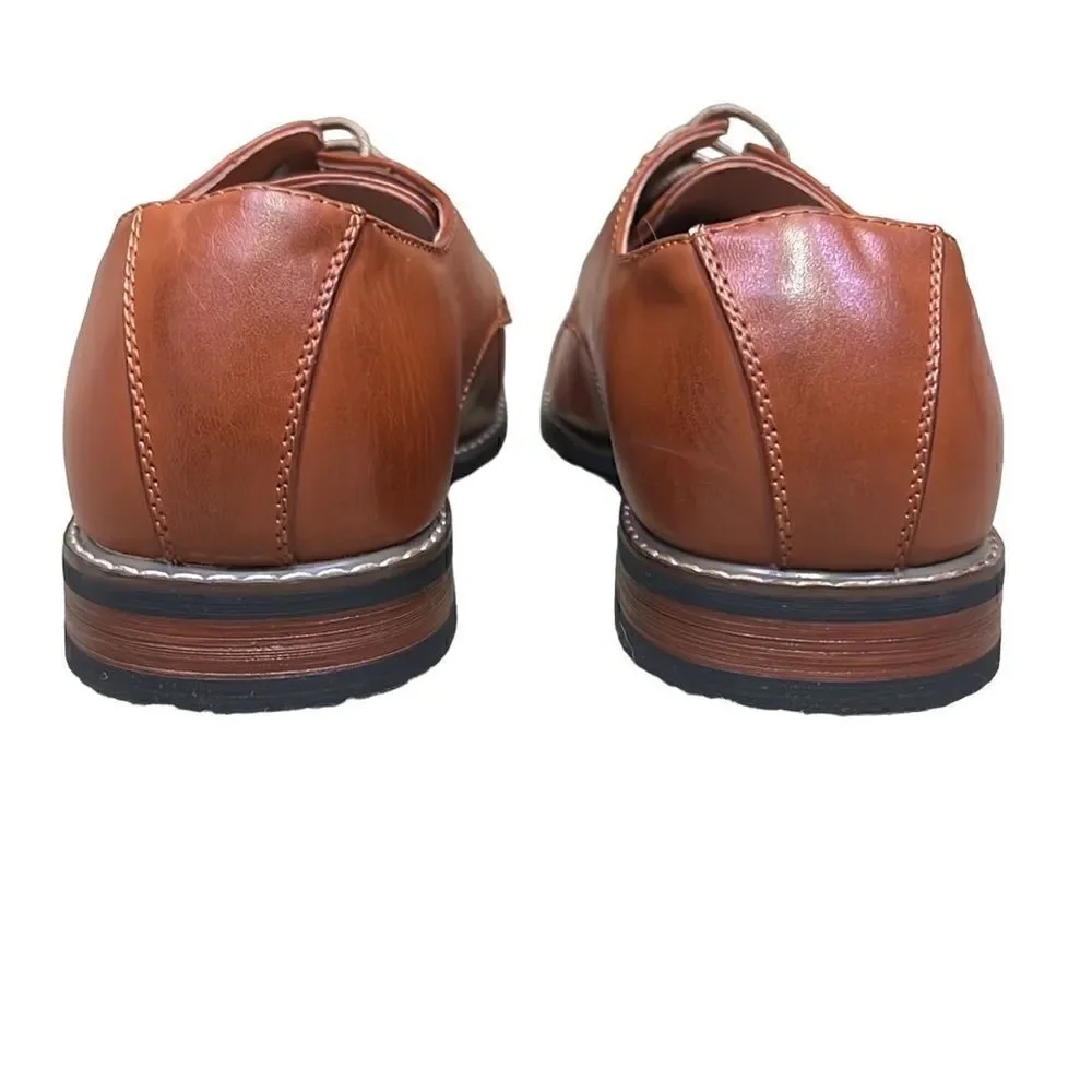 New MetroCharm Men’s 10 Brown Bucks Lace Up Shoes